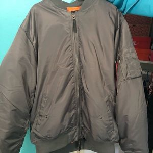 Grayish bomber jacket